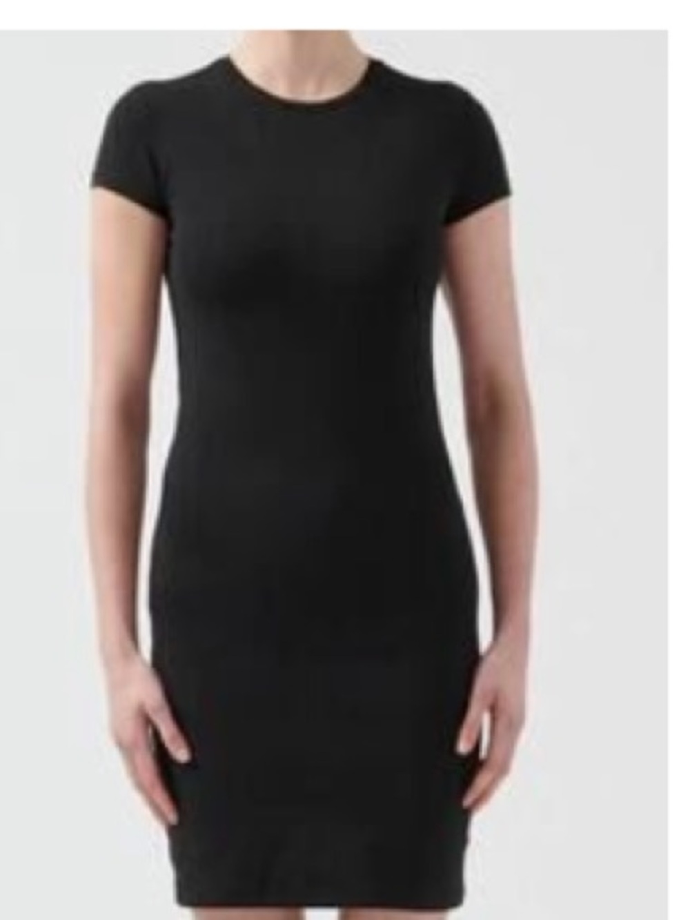 ATM Pima cotton and Spandex Short Sleeve Dress Ruched Sides